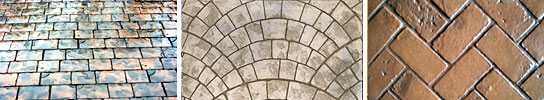 London Cobble Stone, European Fan, Brick Herringbone Stamped Concrete Vancouver